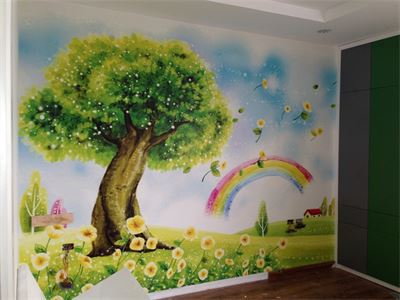Thi công tranh dán tường tại Royalcity